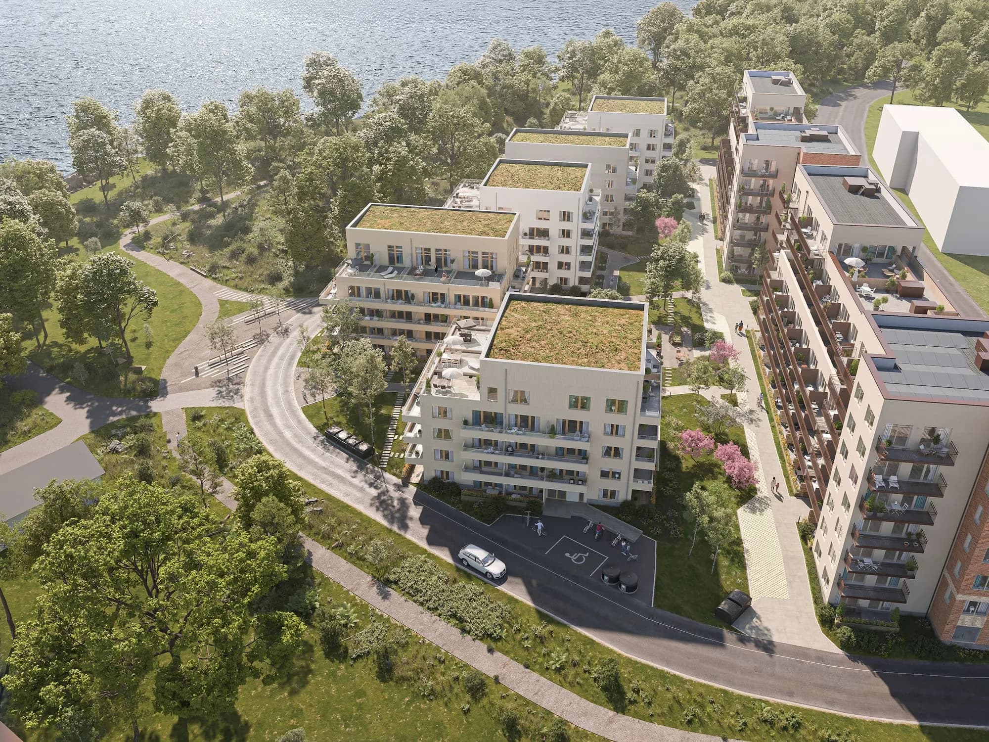 Klockelund Sjöblick vid vattnet i Farsta-Sköndal